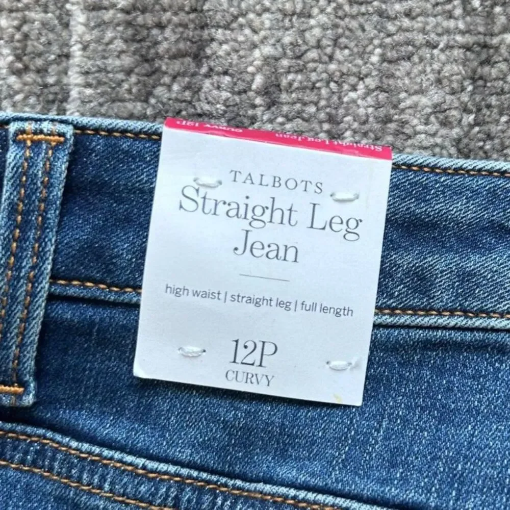 Talbots Straight Leg Jean 12P NWT